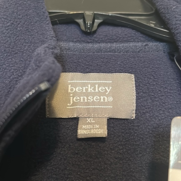 Berkley Jensen Fleece 1/4 Zip Pullover Size XL NWT Blue - Picture 4 of 7